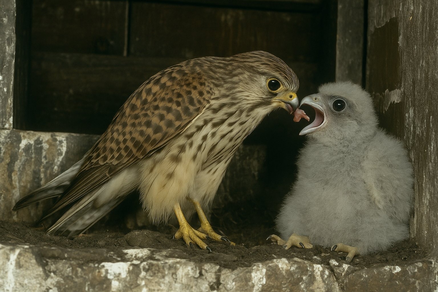 Turmfalke Gesänge und Rufe