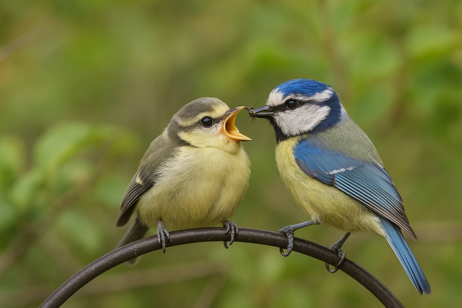 Blaumeise Gesänge und Rufe