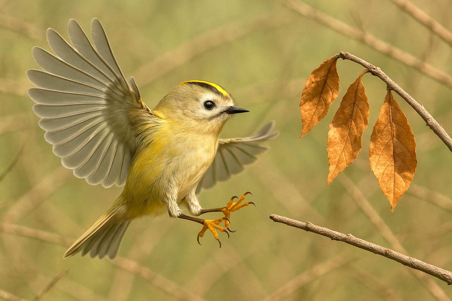 Wintergoldhähnche Gesänge und Rufe