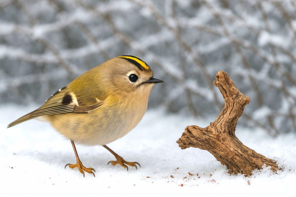 Wintergoldhähnche Gesänge und Rufe